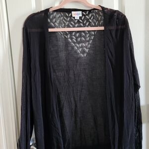 LuLaRoe Black Knit Cardigan Sweater